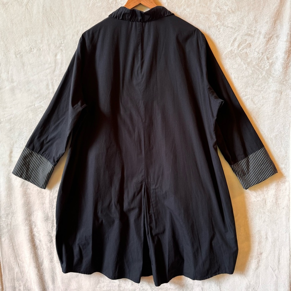 Transparente Drape Oversized Black Jacket With Po… - image 7